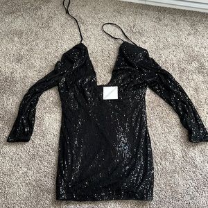 Black mini dress